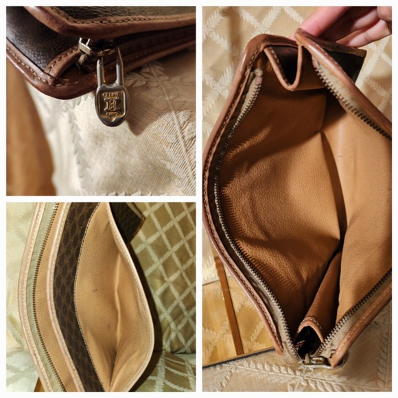 Authentic Celine Brown Macadam Canvas Clutch Bag - Picture 5 of 7